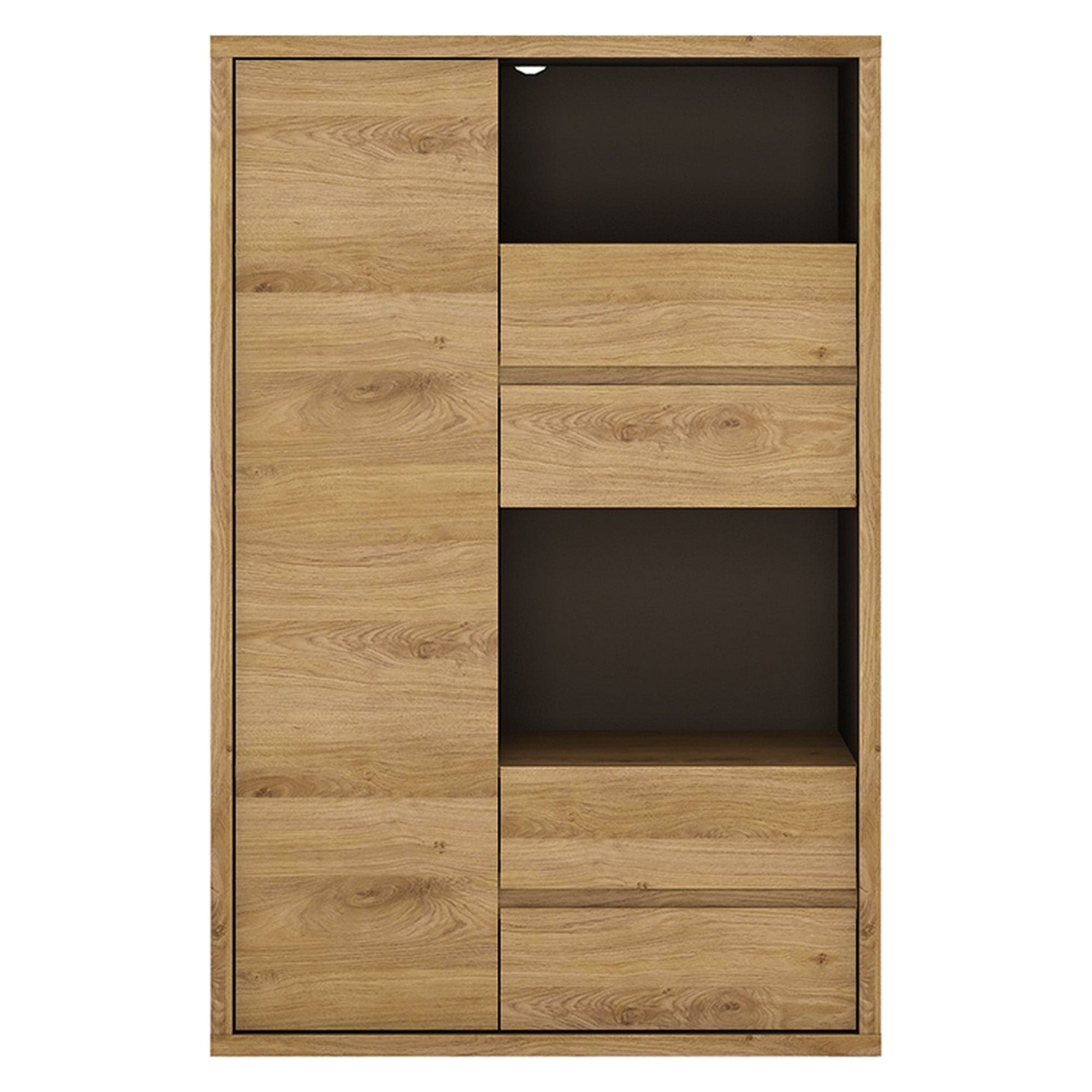 Comoda SHELDON TIP 31, stejar, PAL laminat, 86x40x132 cm