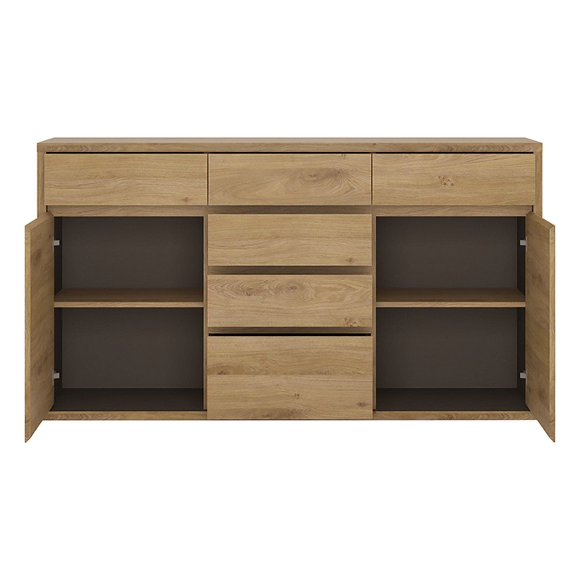 Comoda SHELDON TIP 41, stejar, PAL laminat, 156x40x87 cm