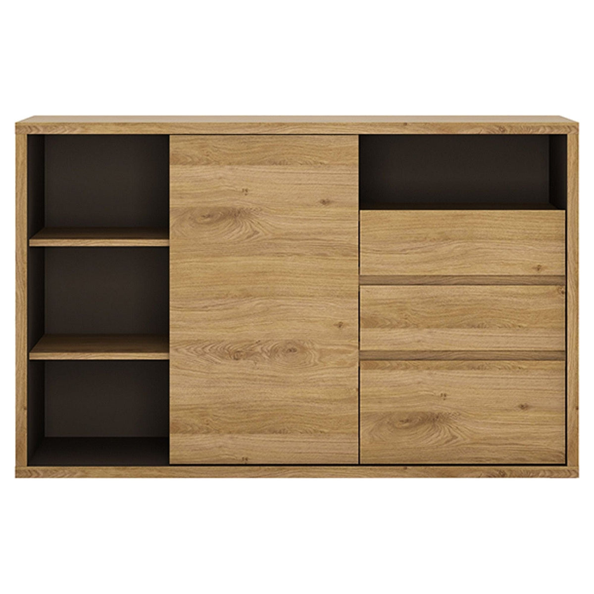 Comoda SHELDON TIP 43, stejar, PAL laminat, 136x40x87 cm