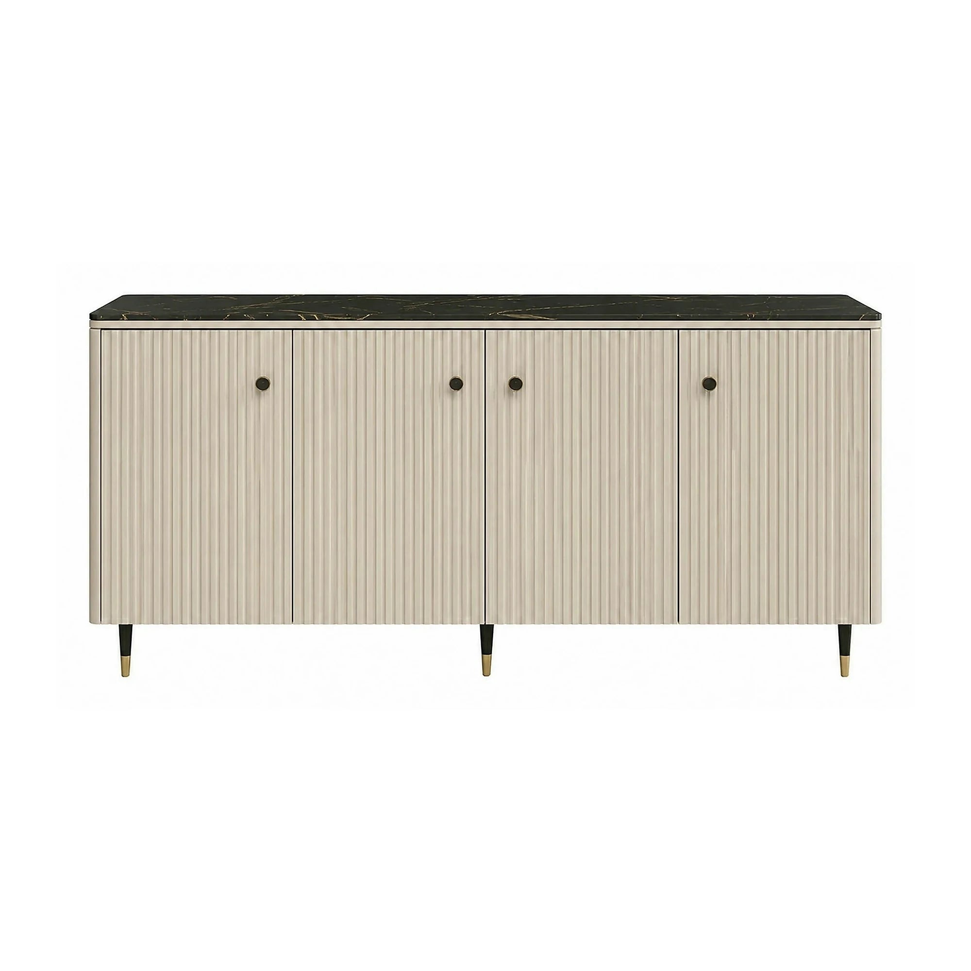 Comoda SIERRA SR8, casmir/negru, PAL laminat, 185x39x86 cm