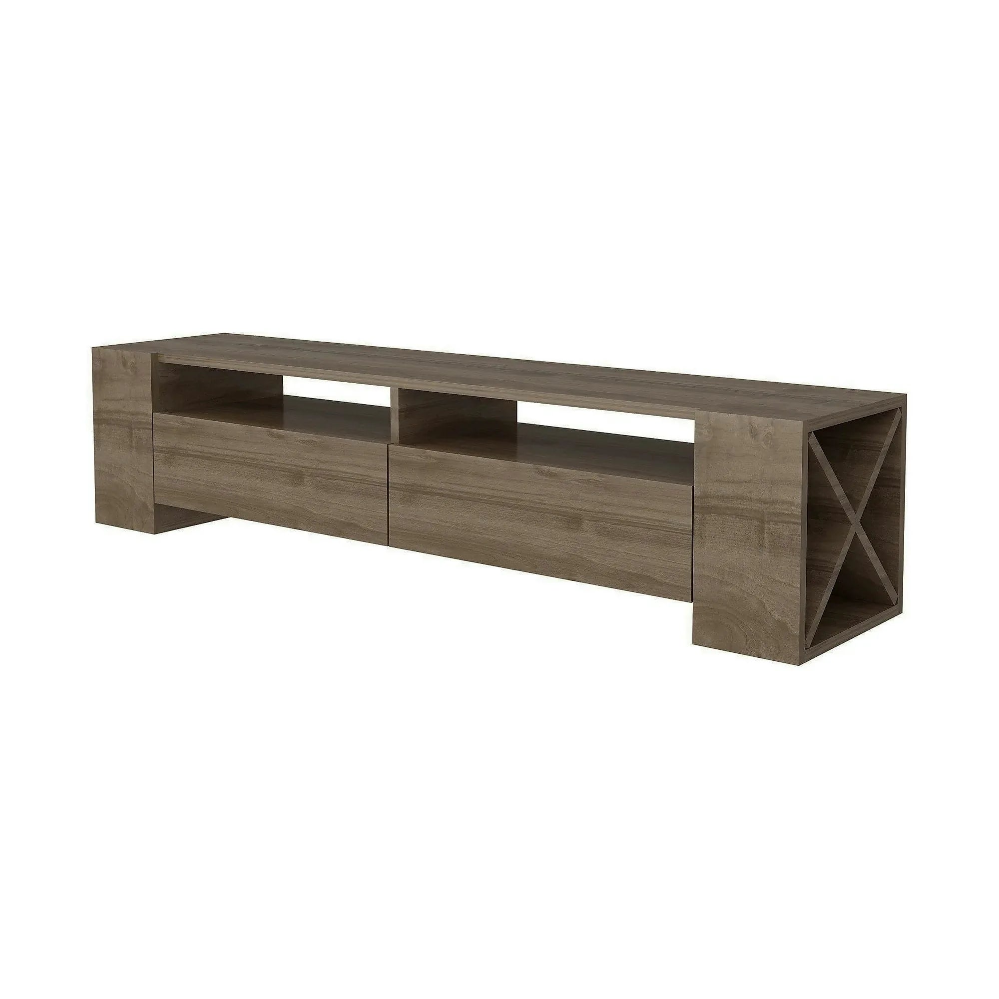 Comoda Sosruko, nuc, PAL melaminat, 155x35x35 cm