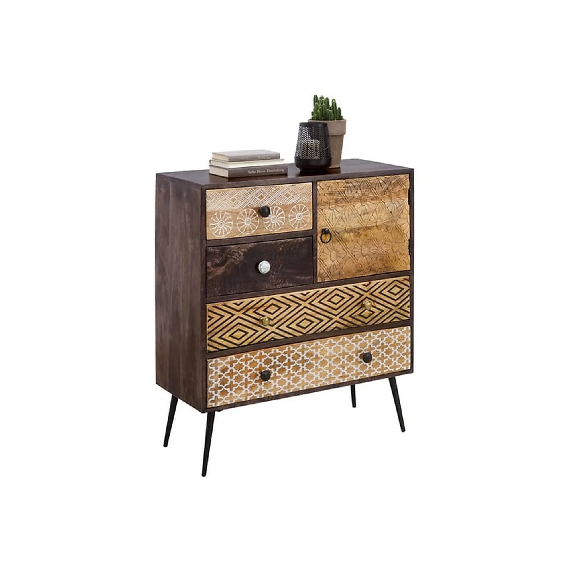 Comoda TAMANI, stejar, lemn, 80x35x90 cm