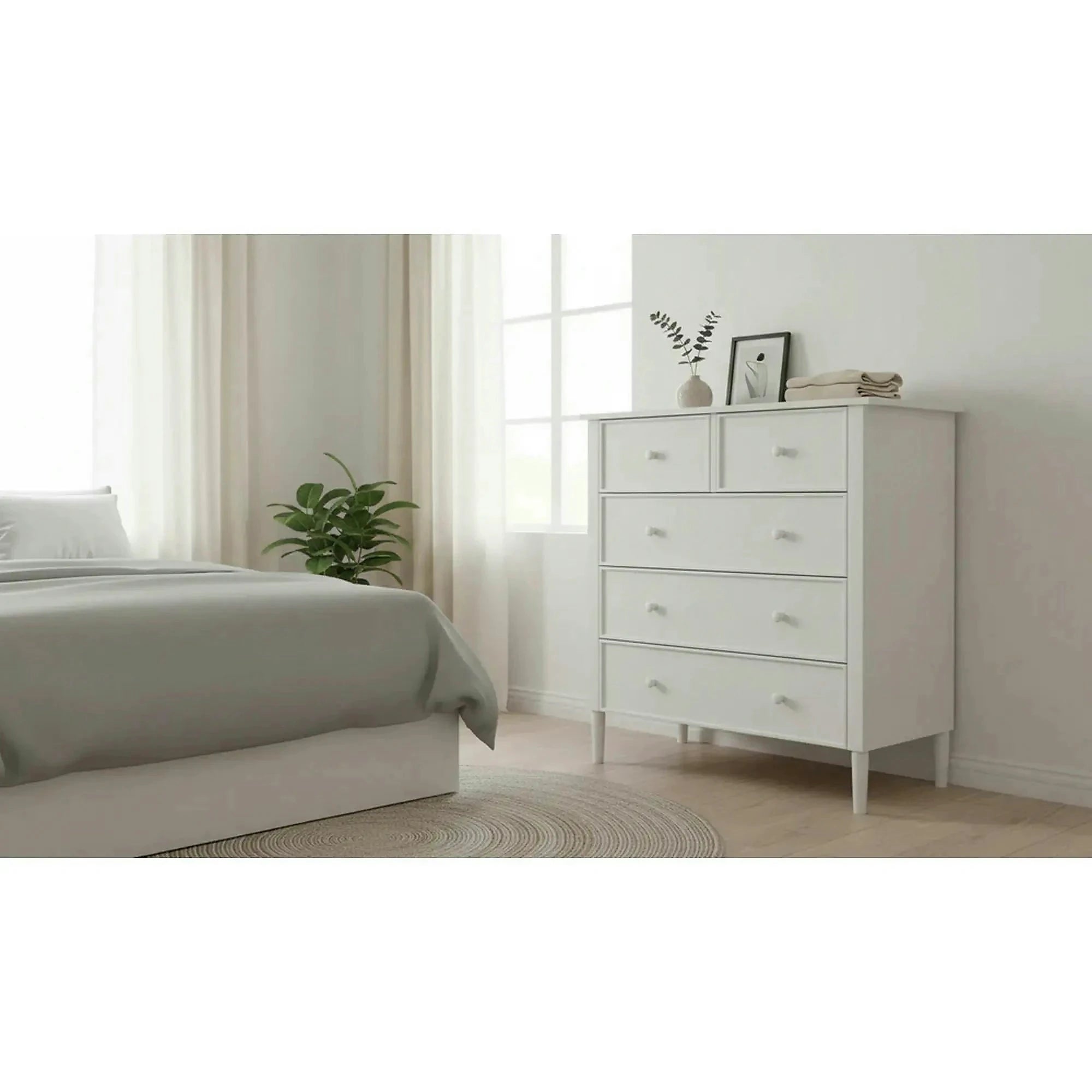 Comoda TEANA, alb, 80x40x95 cm