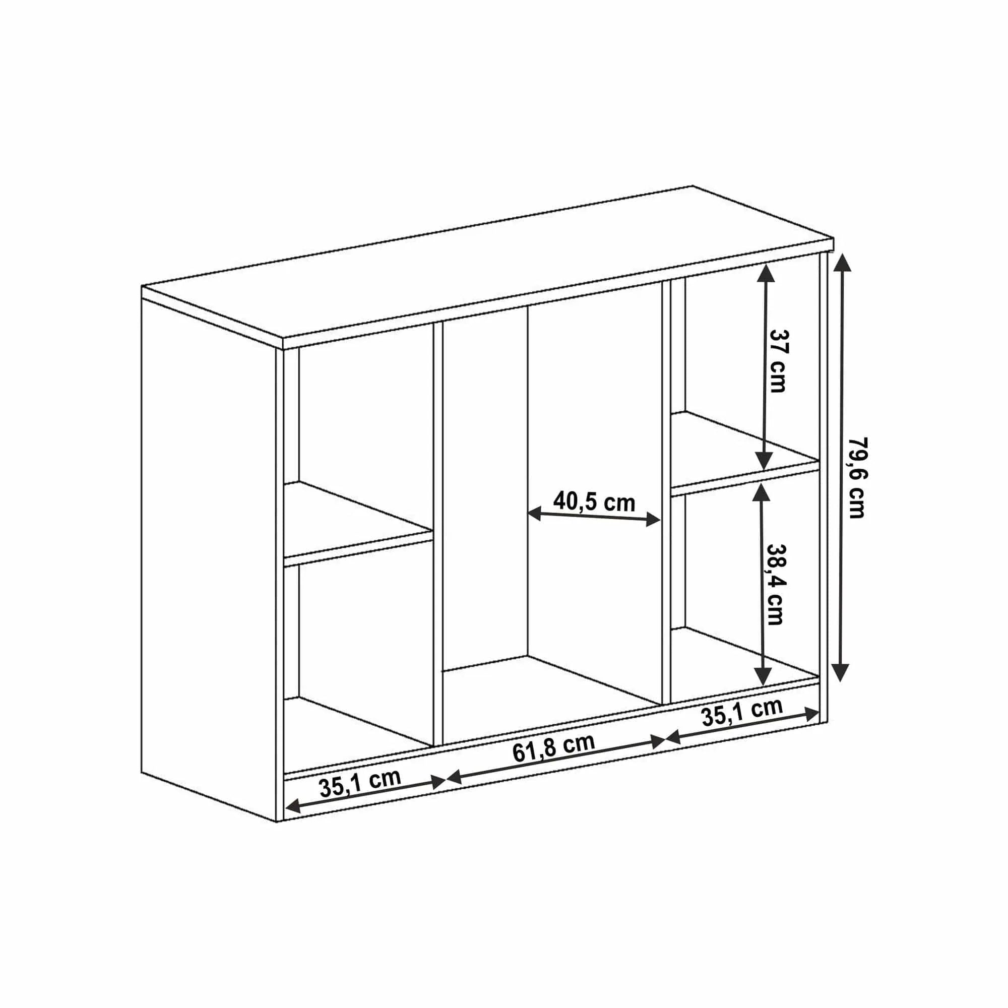 Comoda TEDY TYP T6, stejar lefkas, PAL melaminat, 140x44x90 cm