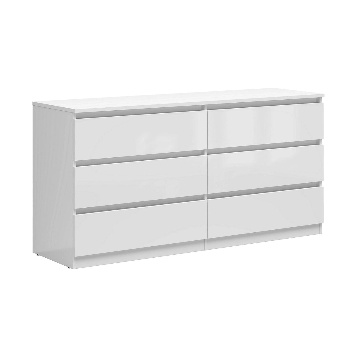 Comoda TETRIX, alb lucios, PAL, 150x45x76 cm