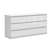 Comoda TETRIX, alb lucios, PAL, 150x45x76 cm