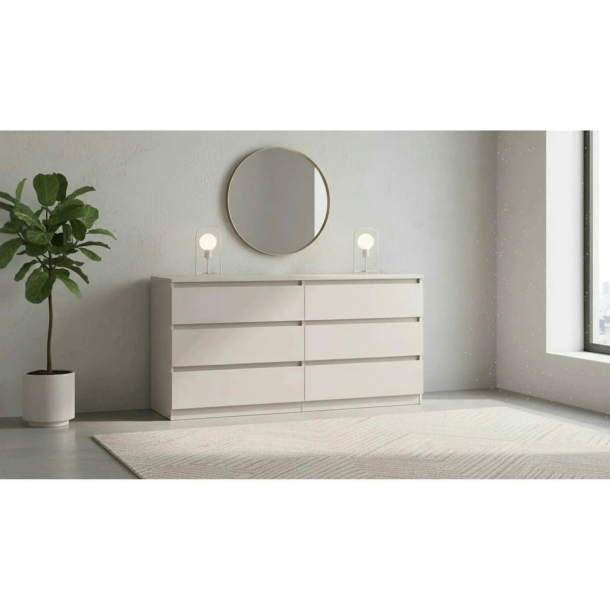 Comoda TETRIX, casmir, PAL, 150x45x76 cm