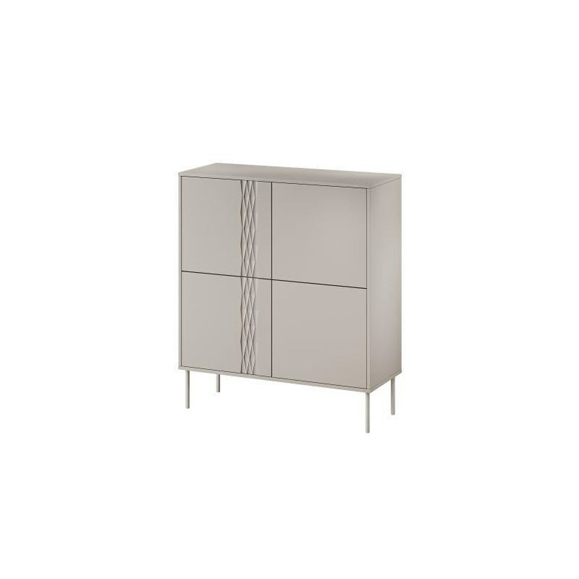 Comoda TRESSE, bej, PAL laminat, 100x40x110 cm