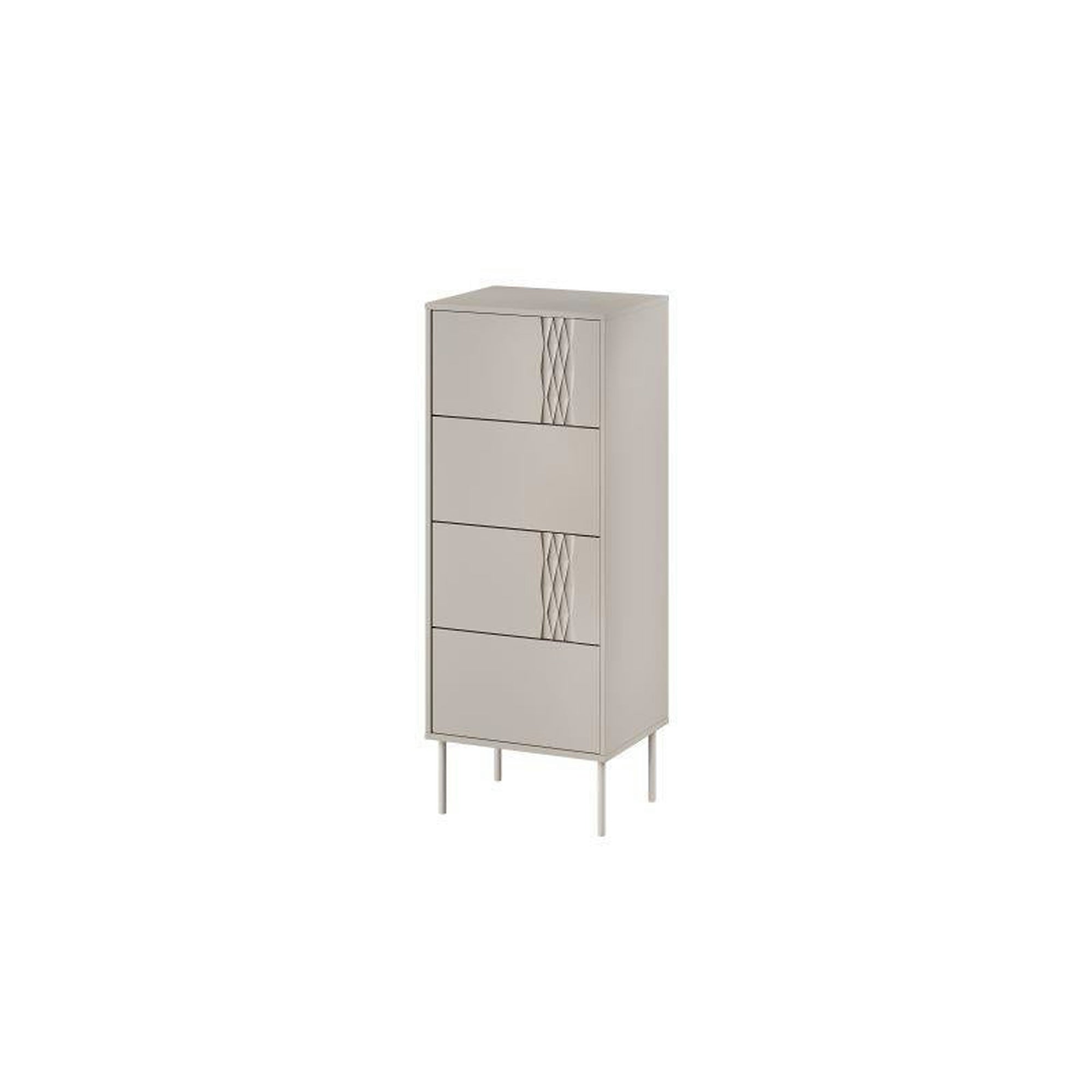 Comoda TRESSE, bej, PAL laminat, 50x40x125 cm