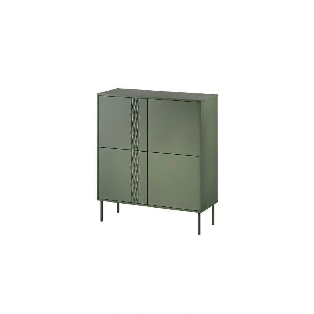Comoda TRESSE, verde, PAL laminat, 100x40x110 cm