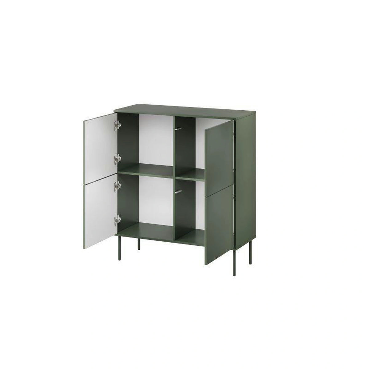 Comoda TRESSE, verde, PAL laminat, 100x40x110 cm