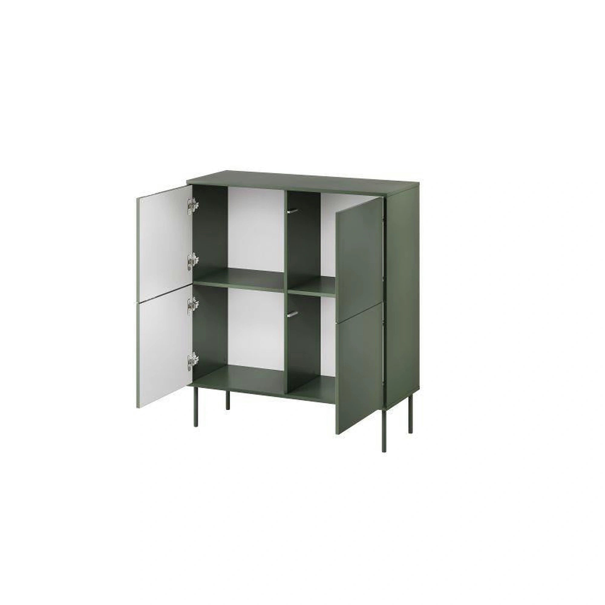 Comoda TRESSE, verde, PAL laminat, 100x40x110 cm