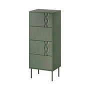 Comoda TRESSE, verde, PAL laminat, 50x40x125 cm