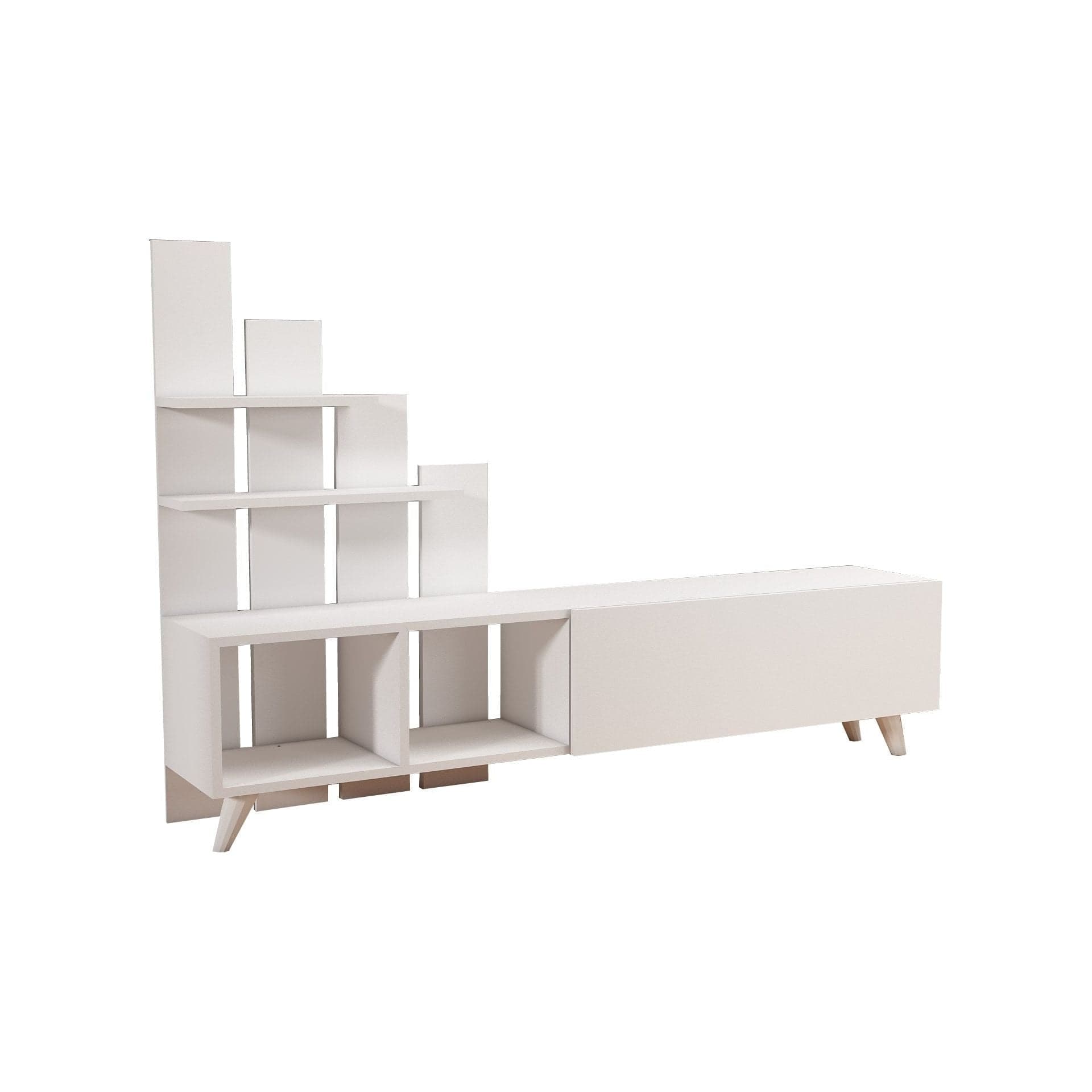 Comoda TV 505CRL1909, alb, PAL, 160x33x115 cm