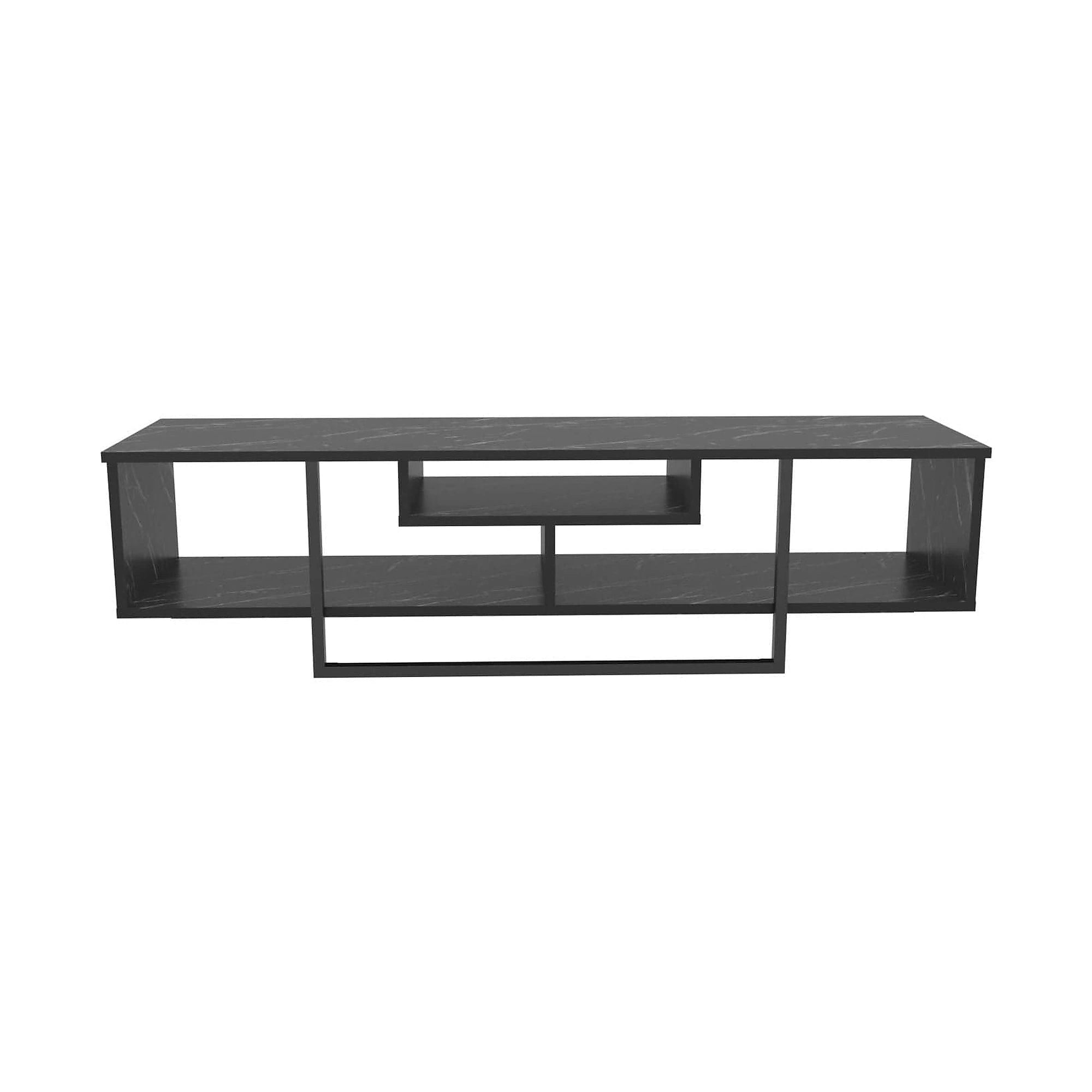 Comoda TV ASAL 150, negru, PAL melaminat, 150x35x40 cm
