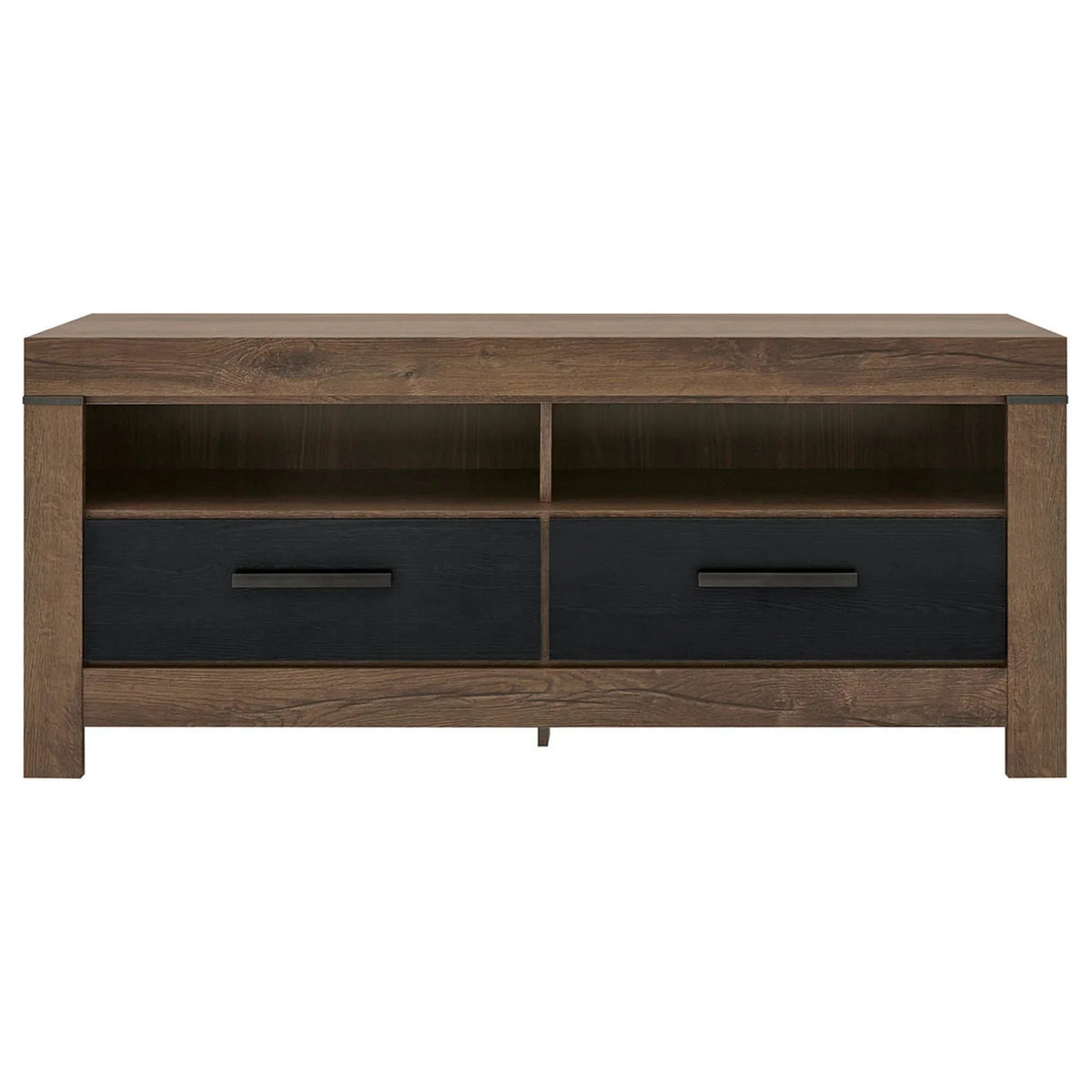 Comoda TV BALIN, stejar/negru, PAL, 140x45x61 cm