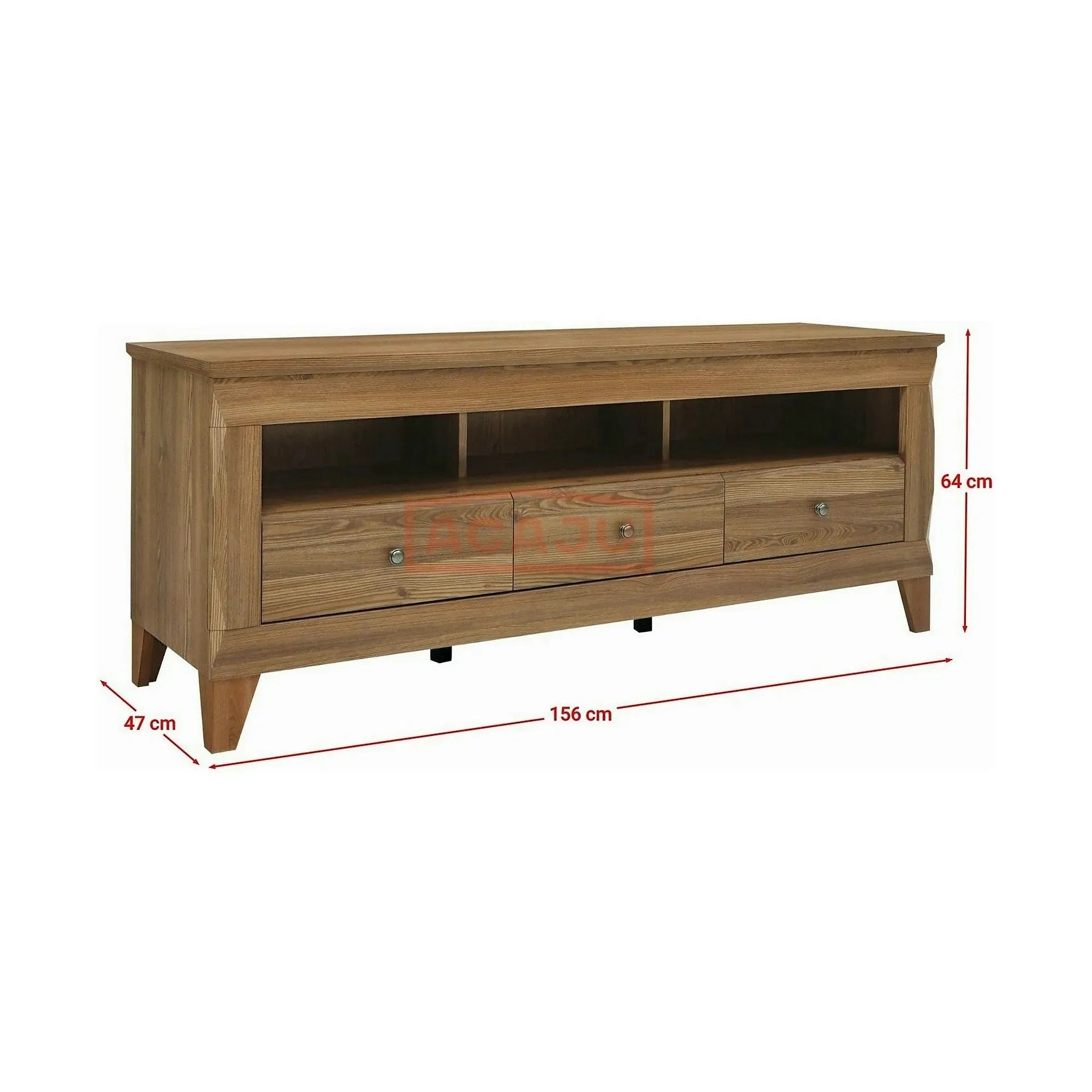 Comoda TV BERGEN RTV3S, stejar auriu, PAL, 156x47x64 cm