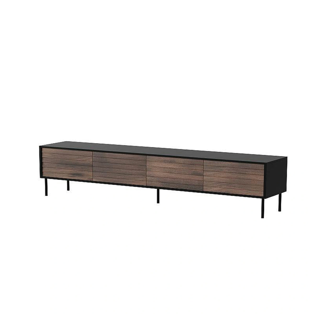 Comoda TV CORTINA, nuc/negru, PAL laminat, 200x40x55 cm