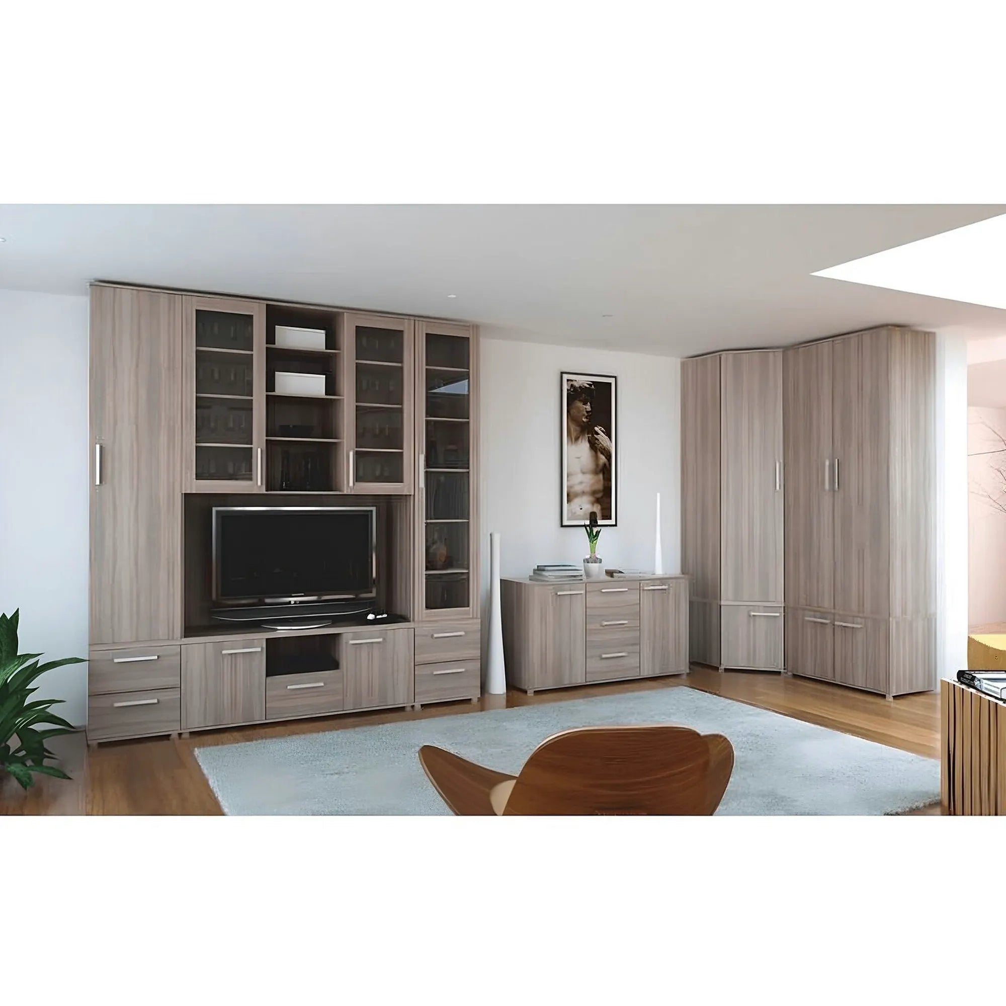Comoda TV DUNAJ TIPUL10, stejar sonoma, PAL melaminat, 135x51x47 cm