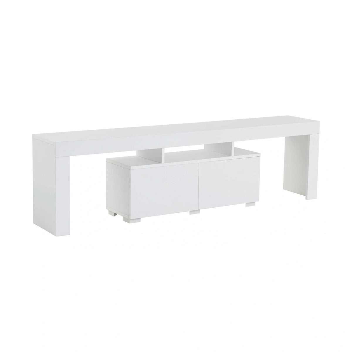 Comoda TV ENCLAVE, alb, PAL, 180x32x50 cm