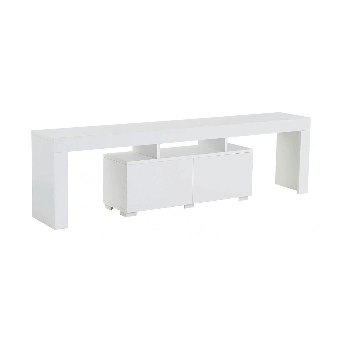 Comoda TV ENCLAVE, alb, PAL, 180x32x50 cm