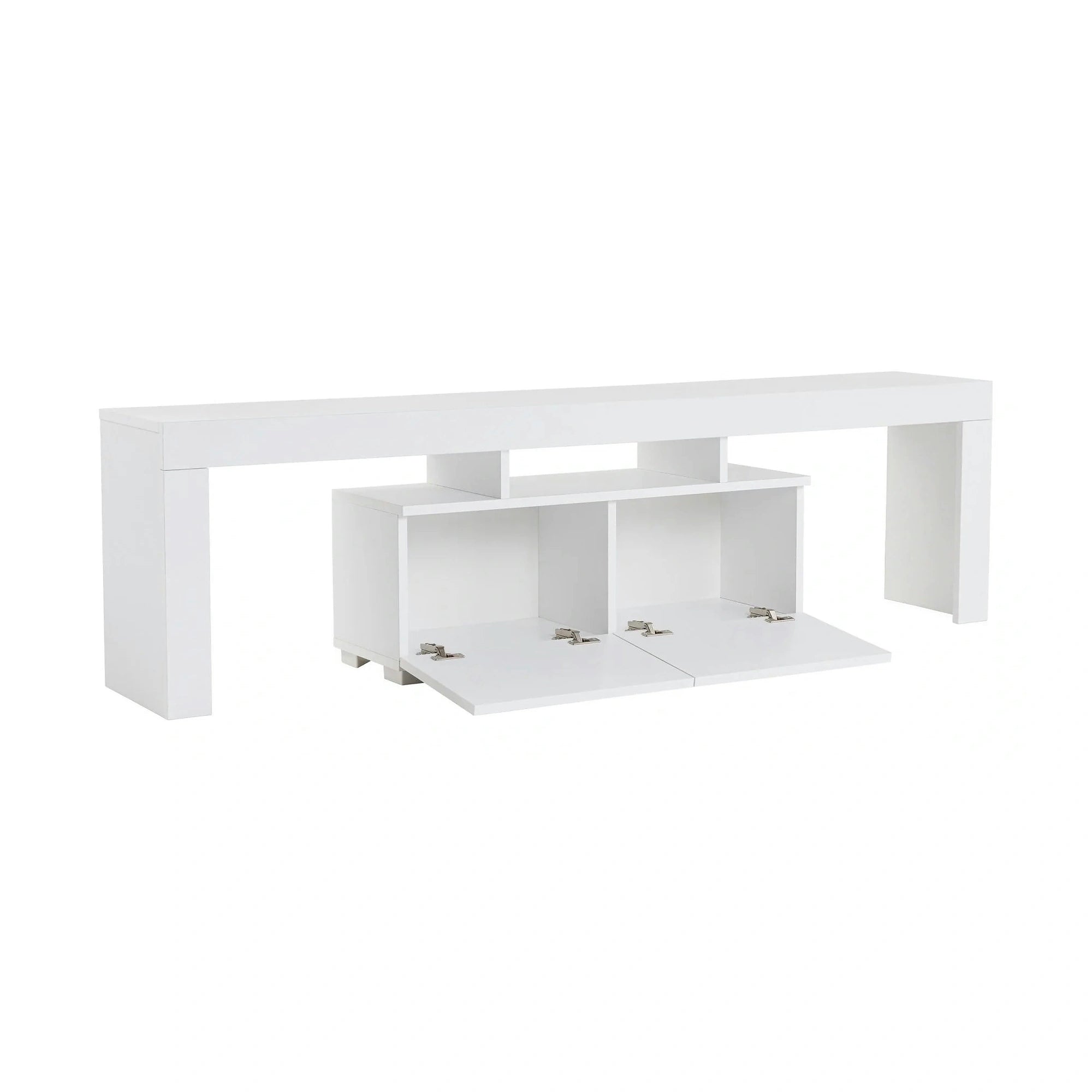 Comoda TV ENCLAVE, alb, PAL, 180x32x50 cm
