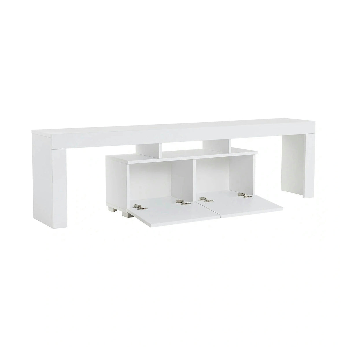 Comoda TV ENCLAVE, alb, PAL, 180x32x50 cm