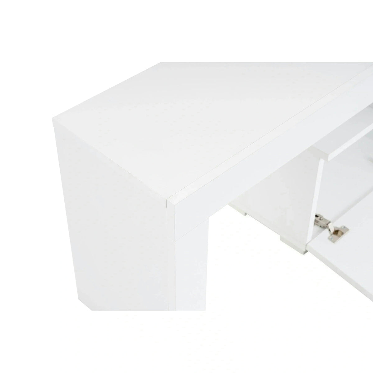 Comoda TV ENCLAVE, alb, PAL, 180x32x50 cm