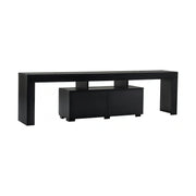 Comoda TV ENCLAVE, negru, PAL, 180x32x50 cm