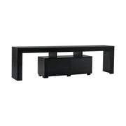 Comoda TV ENCLAVE, negru, PAL, 180x32x50 cm
