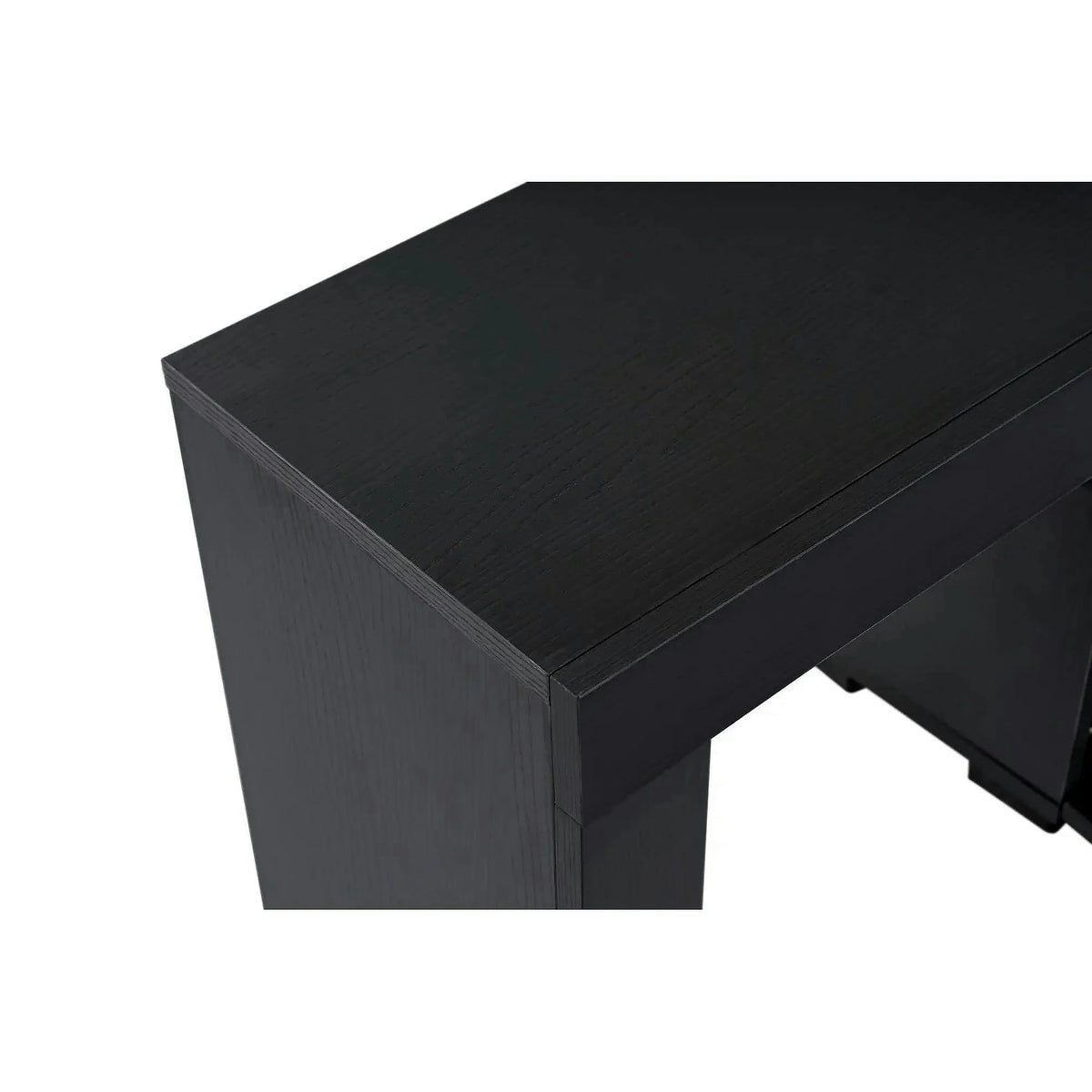 Comoda TV ENCLAVE, negru, PAL, 180x32x50 cm