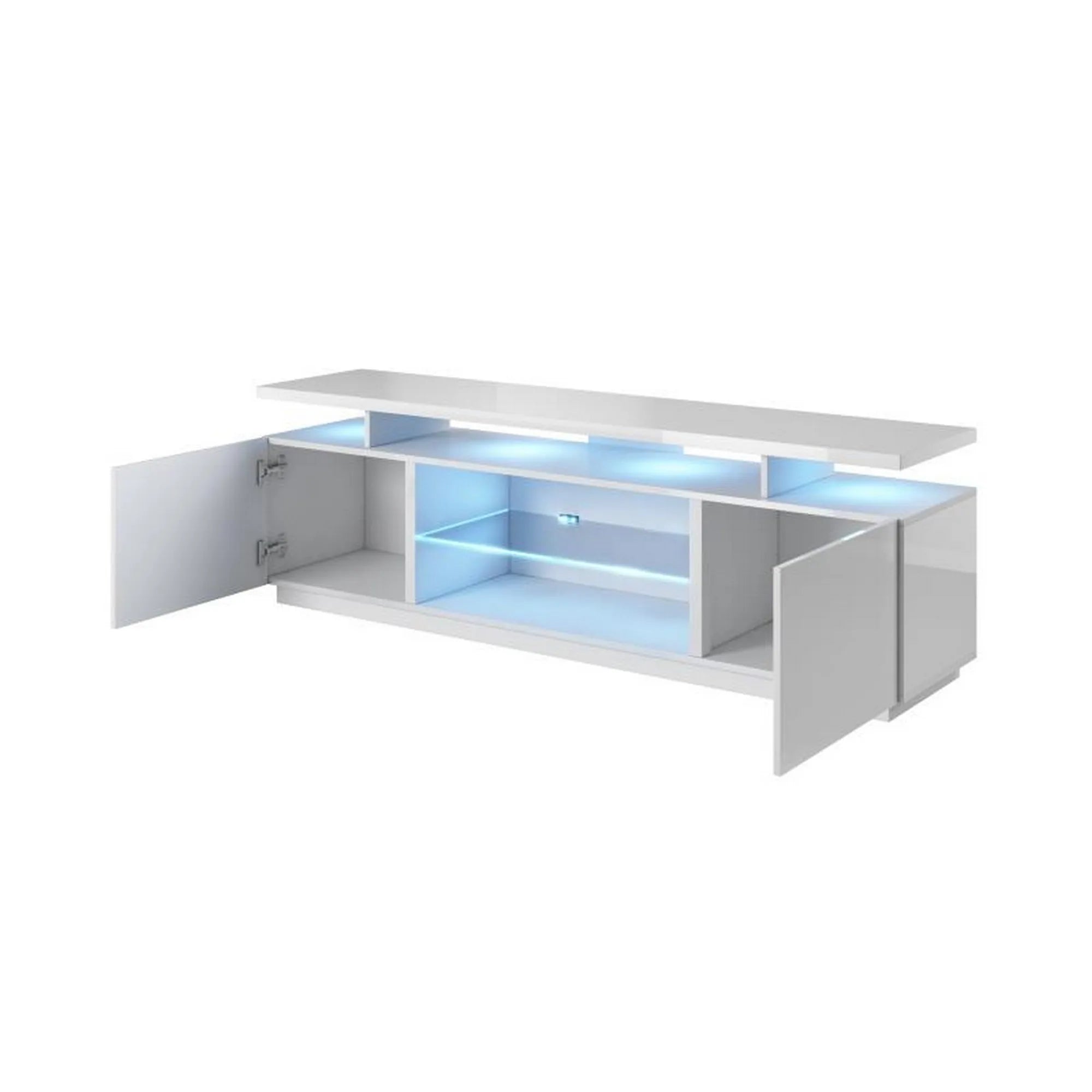 Comoda TV EVA, alb, PAL laminat, 180x40x56 cm