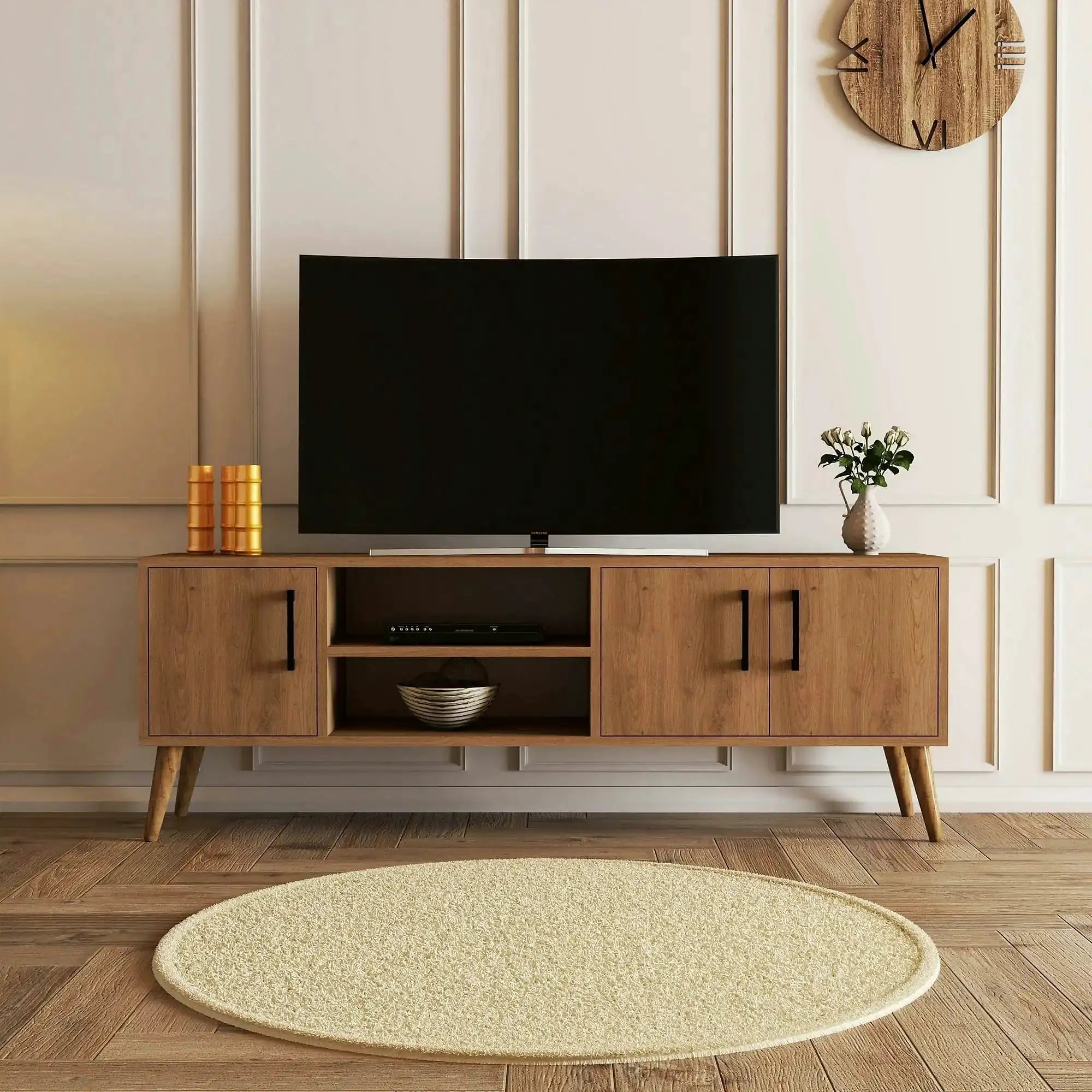 Comoda TV EXXEN, stejar, PAL, 150x34x52 cm