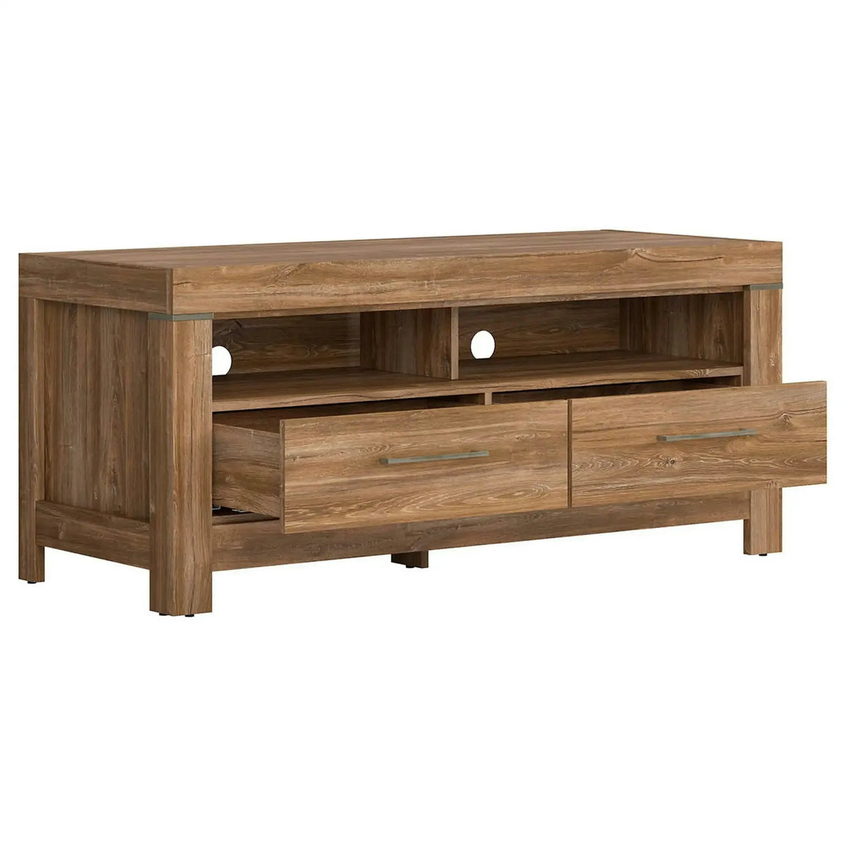 Comoda TV GENT, stejar, PAL, cu iluminare LED, 139x54x60 cm