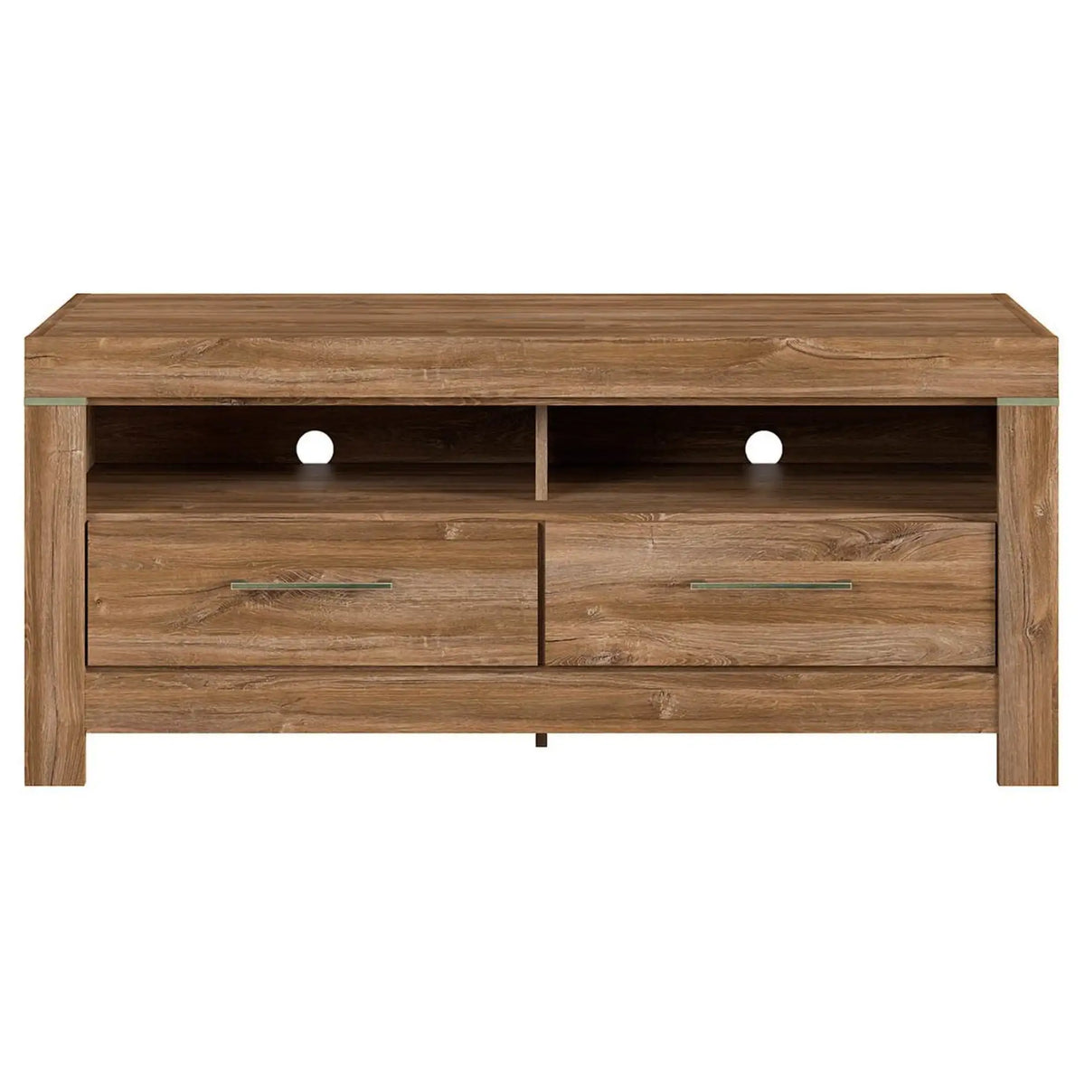 Comoda TV GENT, stejar, PAL, cu iluminare LED, 139x54x60 cm