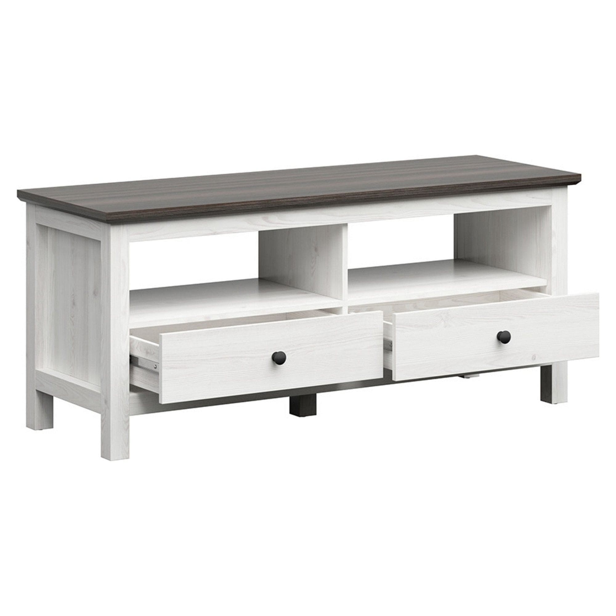 Comoda TV HESEN, alb/pin larico, PAL, 137x47x59 cm