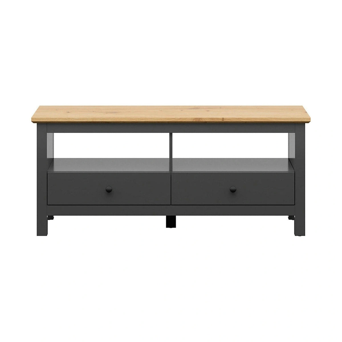 Comoda TV HESEN, gri grafit/stejar artisan, PAL melaminat, 137x47x59 cm