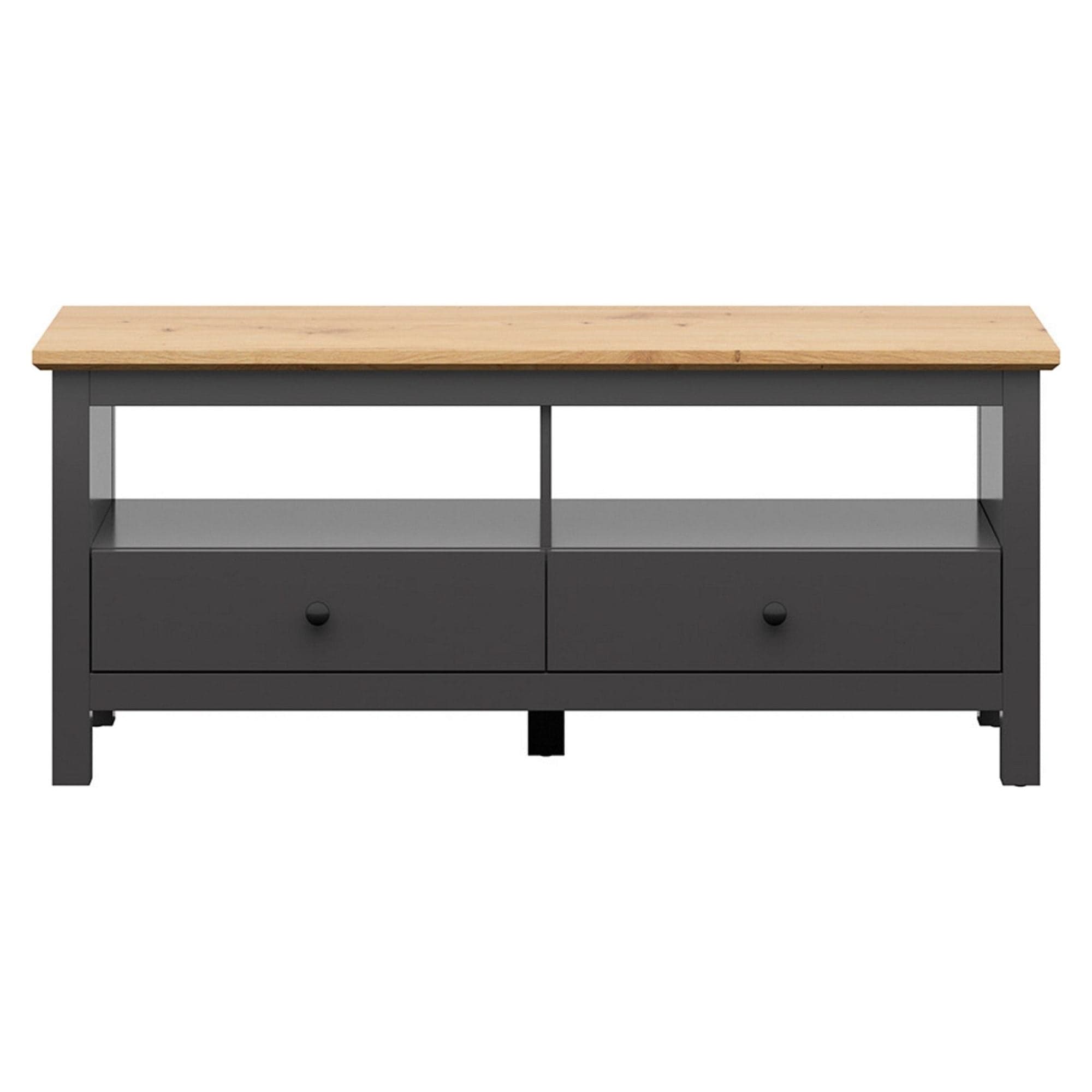 Comoda TV HESEN, gri grafit/stejar artisan, PAL melaminat, 137x47x59 cm