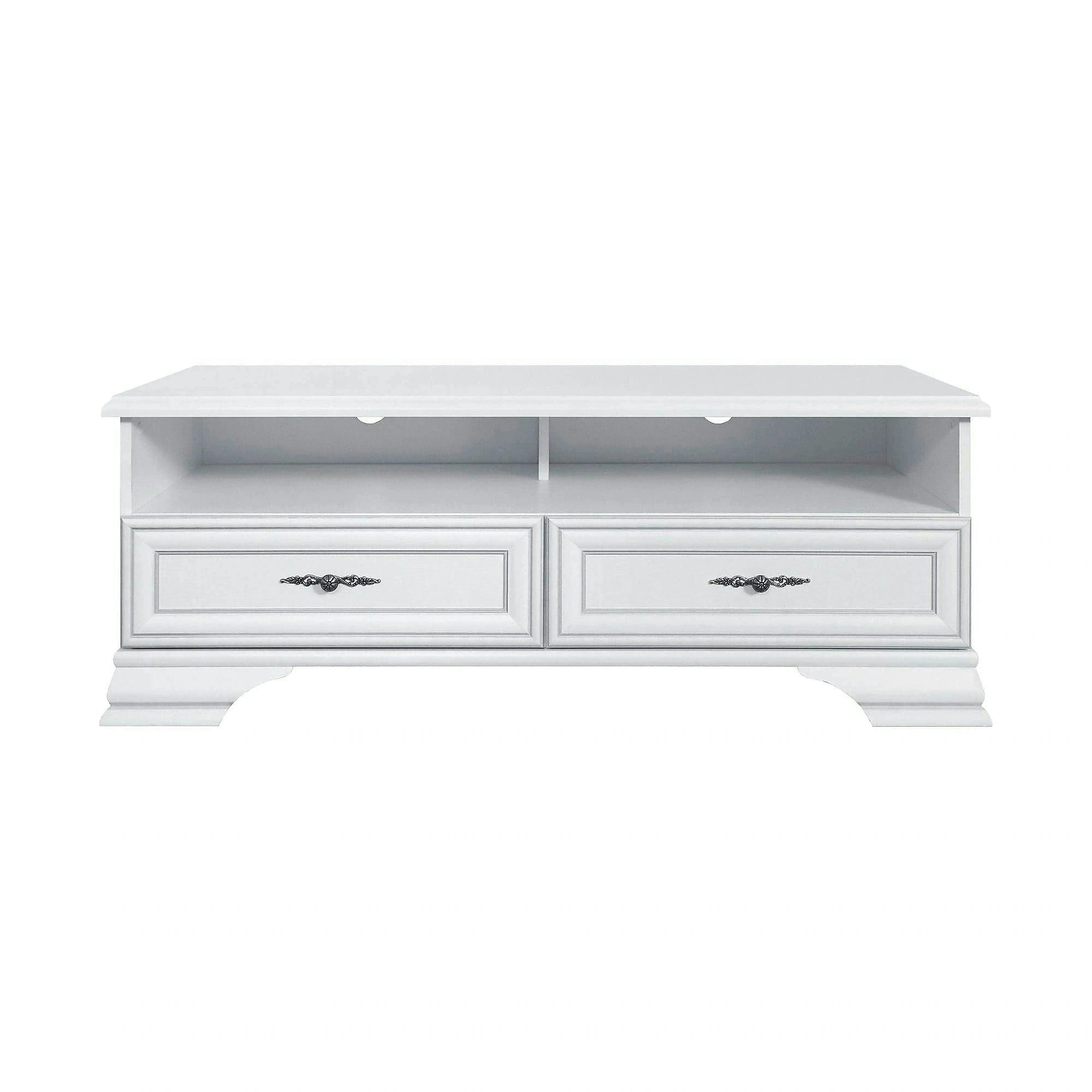 Comoda TV IDENTO, alb, PAL/MDF, 124x54x47 cm