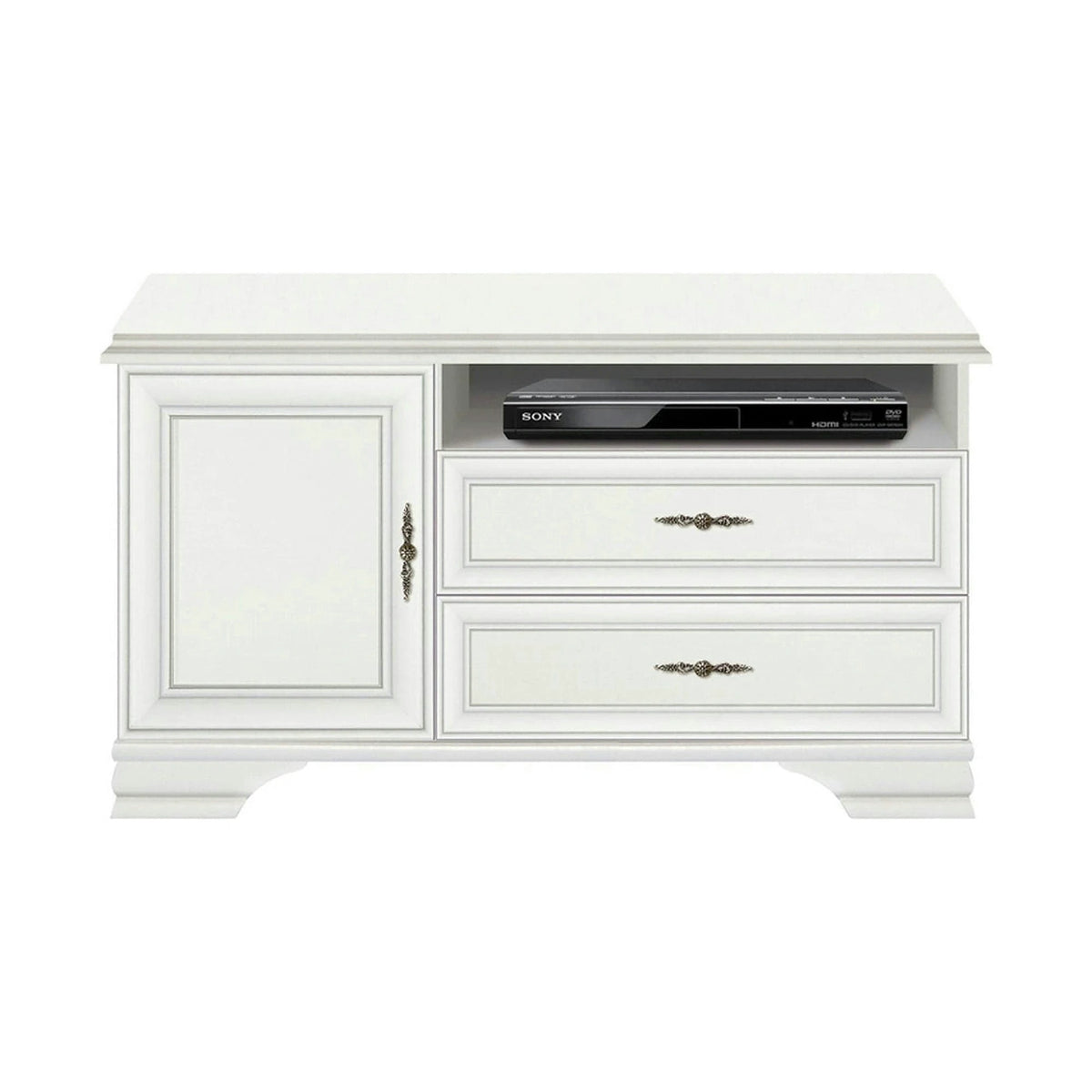 Comoda TV IDENTO B, alb, PAL, 125x44x64 cm