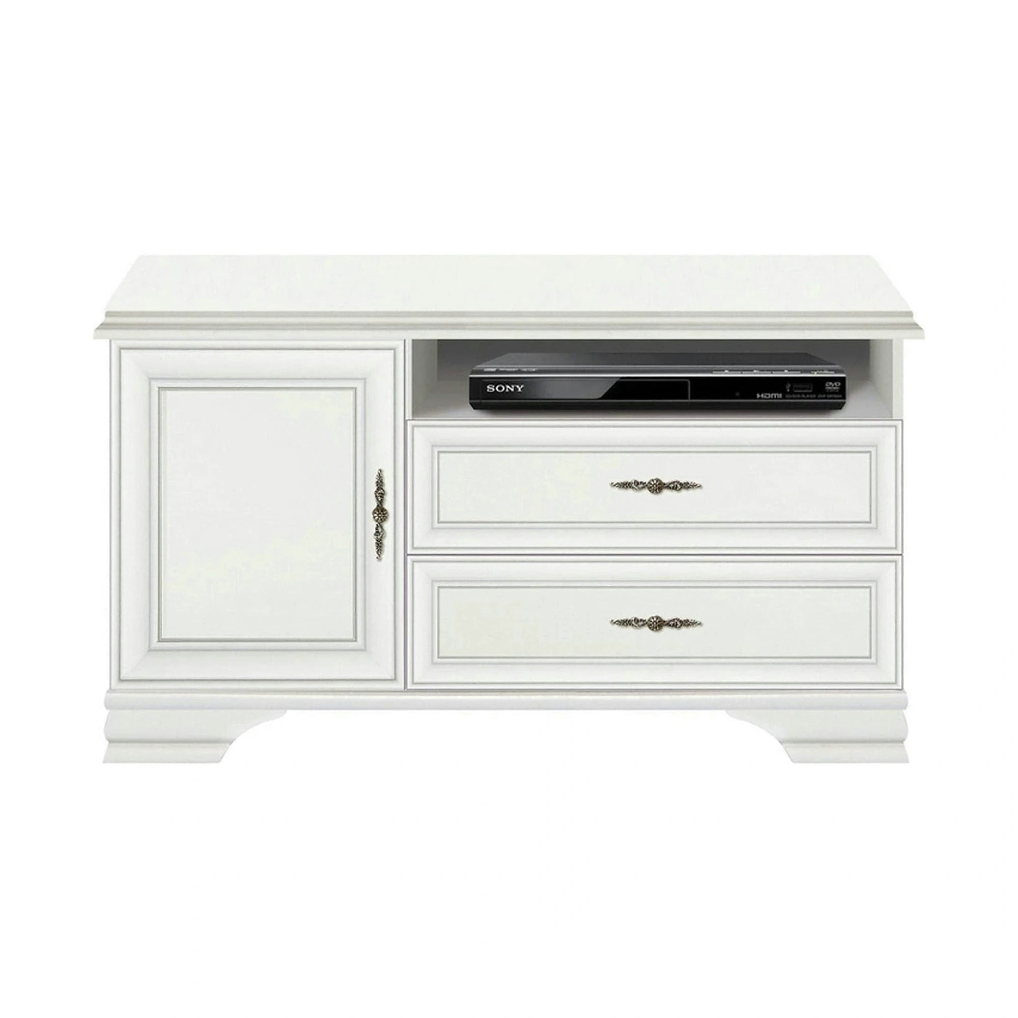 Comoda TV IDENTO B, alb, PAL, 125x44x64 cm