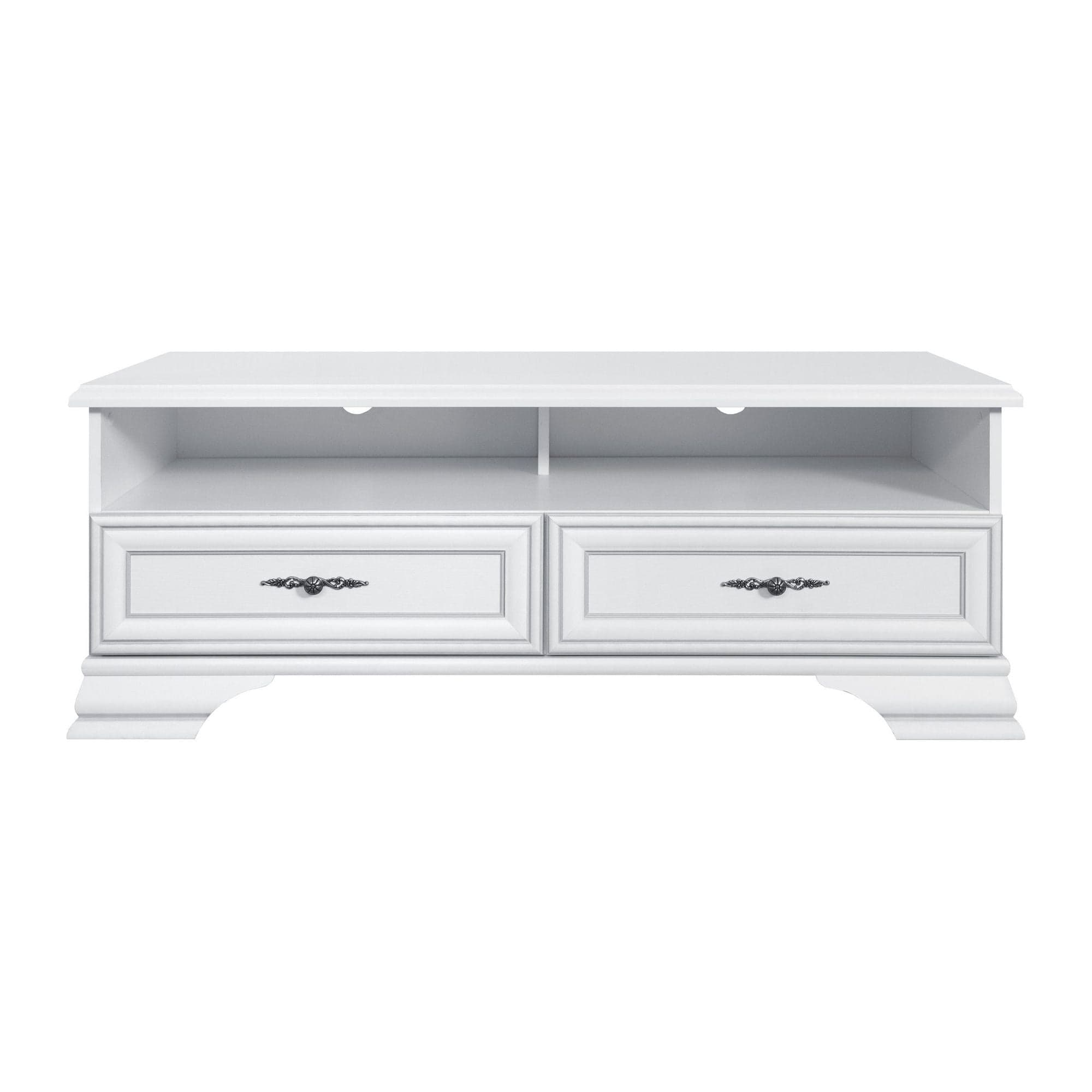 Mobilier living alb clasic IDENTO 2, PAL, 4 piese