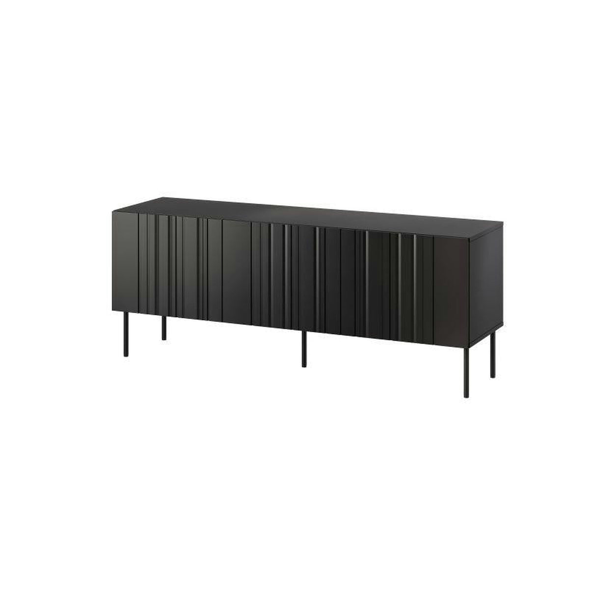 Comoda TV ISLA, negru, PAL laminat, 151x40x60 cm