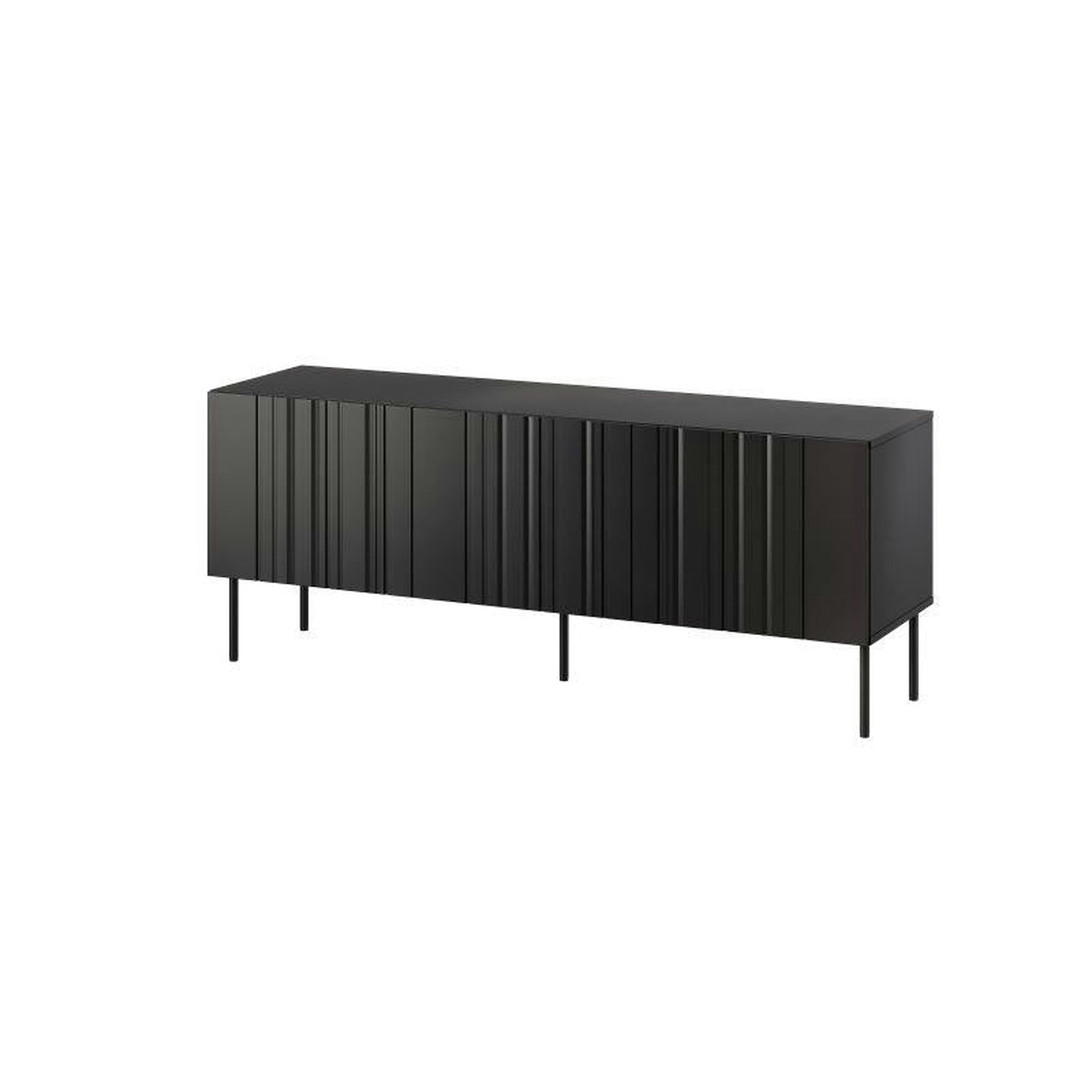 Comoda TV ISLA, negru, PAL laminat, 151x40x60 cm