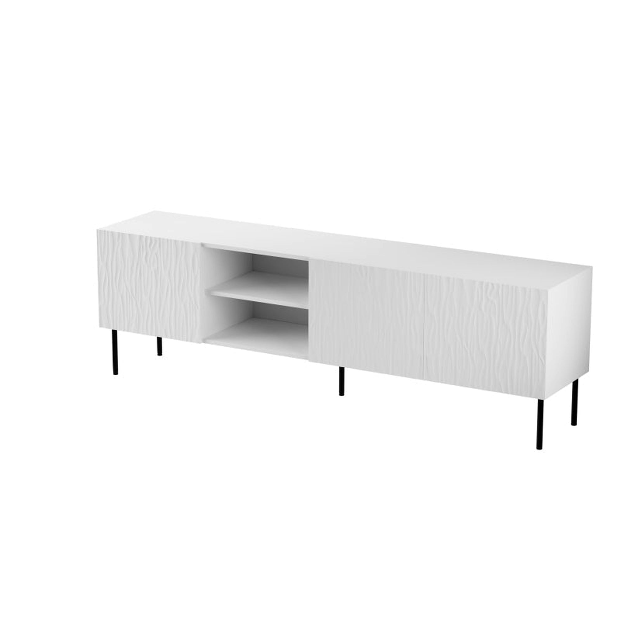 Comoda TV JUNGLE, alb mat, PAL laminat, 190x41x60 cm