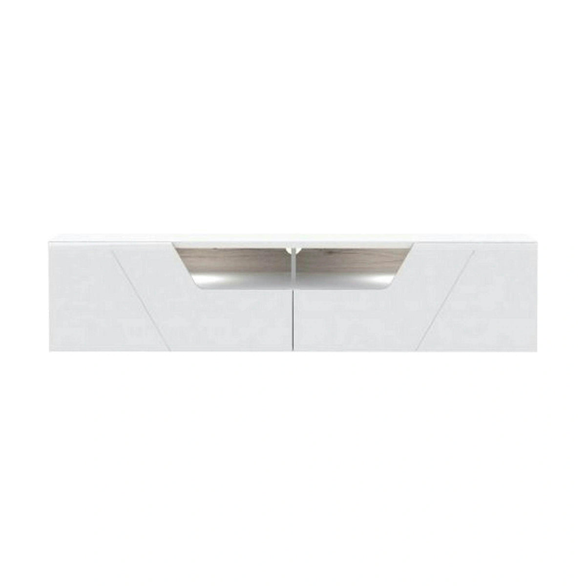 Comoda TV KANDO, alb, PAL, 160x50x38 cm
