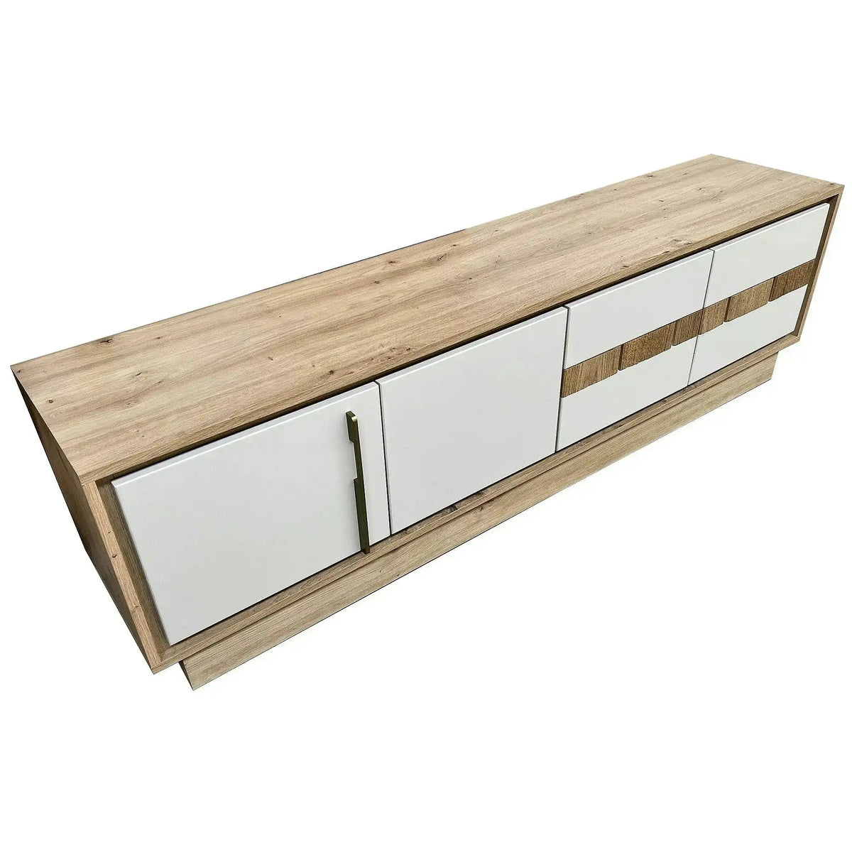 Comoda TV KEKS K4a, stejar/casmir, PAL laminat, 170x37x49 cm