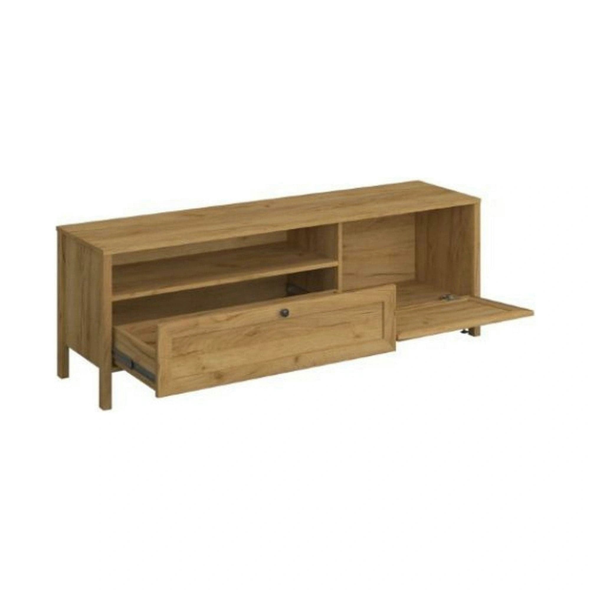 Comoda TV KLARK, stejar auriu, PAL laminat, 160x42x54 cm