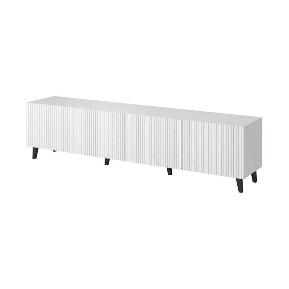 Comoda TV mare PAFOS, alb, PAL laminat, 200x40x52 cm