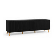 Comoda TV mare PAFOS, negru, PAL laminat, 200x40x52 cm